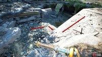 Here, you&rsquo;ll find some rubble that you can use to reach the bottom.