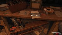 Exit the cellar and come back in to find Illya has disappeared, leaving behind a letter.