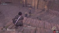 You can get a jump start on the battle by doing a Double Assassination from the nearby rooftop.