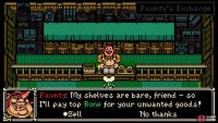 You can sell your items and upgrades here, in case you need any Bones.