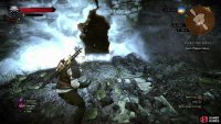 Enter the ruins and knock down a wall with Aard,
