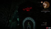Do as the elven mage suggested and look up to find the swallow sign.